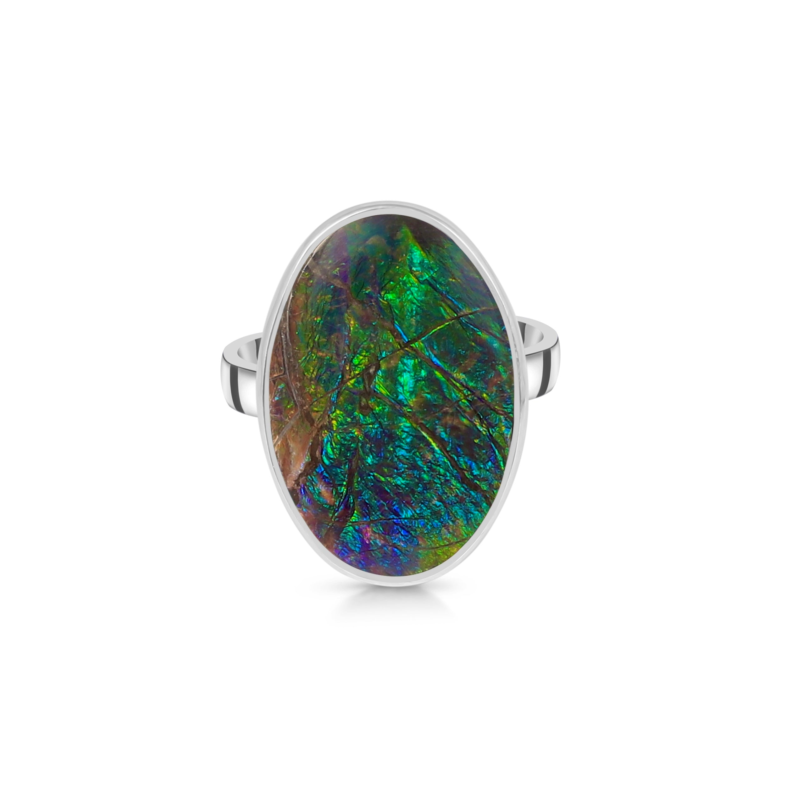 Ammolite Adjustable Ring-(AML-R-33)